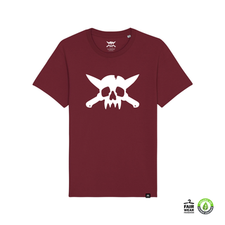 One Two Six Clothing - Skull Logo T-Shirt maroon