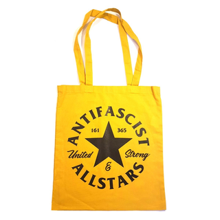 Antifascist Allstars - 2.0 Stoffbeutel mustard/black