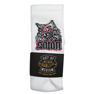 Out Of Medium - Satancat Socks white
