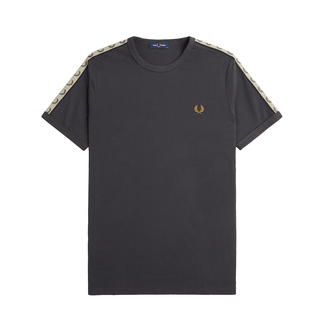 Fred Perry - Contrast Tape Ringer T-Shirt M4613 anchor grey/black V62 XL