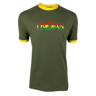 Trojan - Logo Ringer Tee TC/1014 army L
