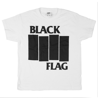 Black Flag - bars & logo white