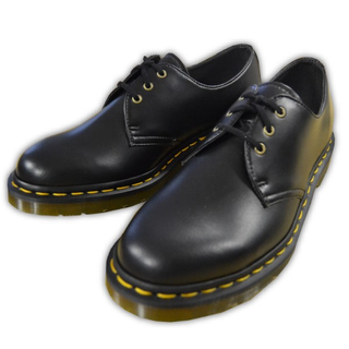 Dr. Martens - VEGAN 1461 black 3-eye shoe (gelbe Naht) 