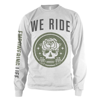 We Ride - rose skull