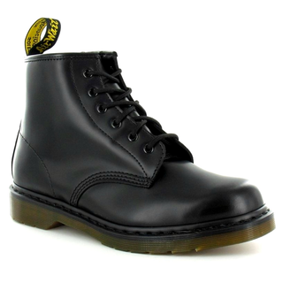 Dr. Martens - 101 smooth black 6-eye police boot
