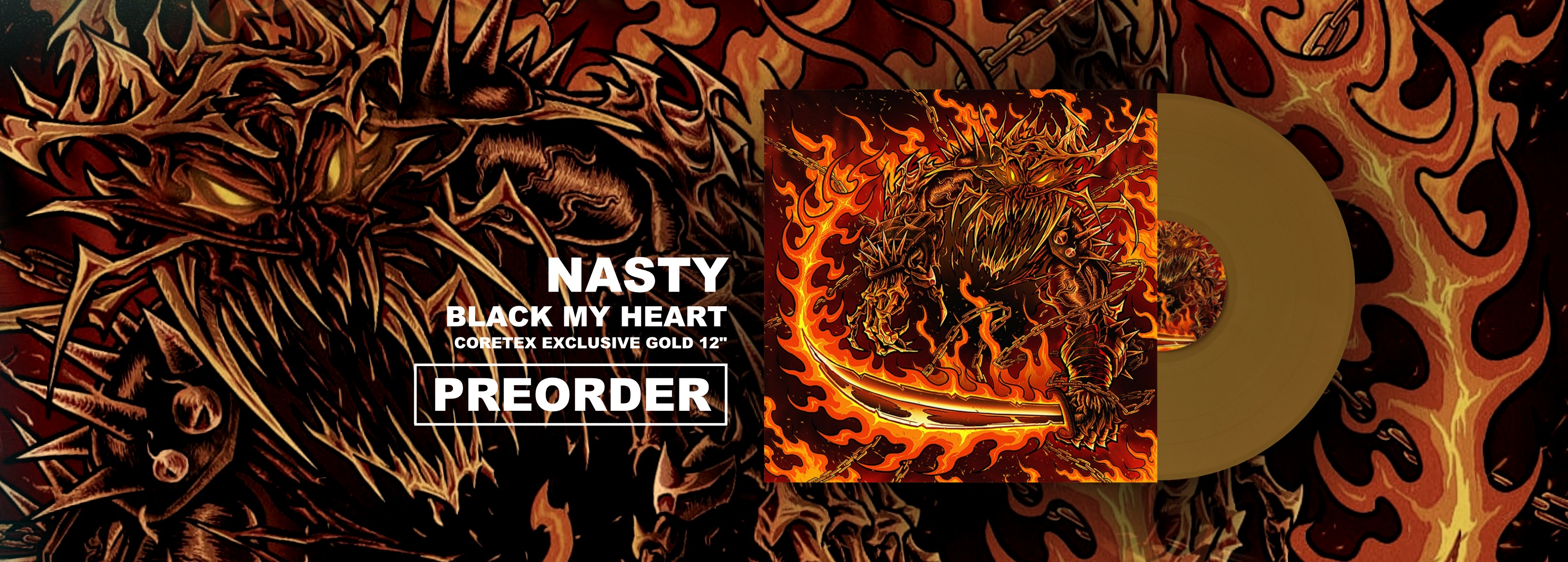 Nasty - Black My Heart - Coretex Exclusive Gold LP PRE-ORDER