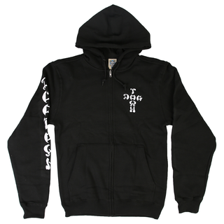 Dogtown - Cross Logo Zip-Hooded Sweatshirt black/white