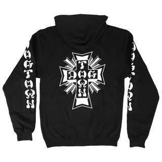 Dogtown - Cross Logo Zip-Hooded Sweatshirt black/white