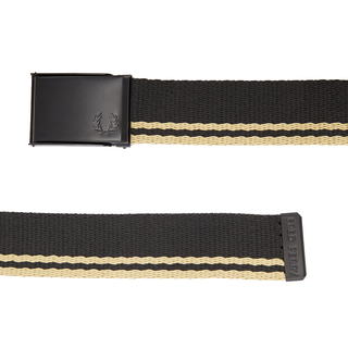 Fred Perry - Tipped Webbing Belt BT9460 black/champagne 157