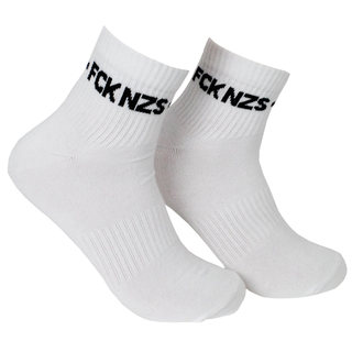 Sixblox. - FCK NZS Quarter Socks White