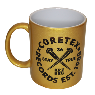 Coretex - Nails Logo ceramic mug gold 