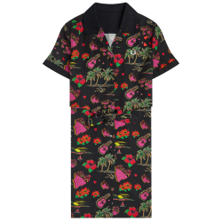 Fred Perry - Hawaiian Print Shirt Dress black 102