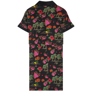 Fred Perry - Hawaiian Print Shirt Dress black 102 L