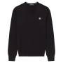 Fred Perry - Classic V Neck Jumper K9600 black 102