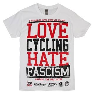 Love Cycling Hate Fascism - Logo T-Shirt white