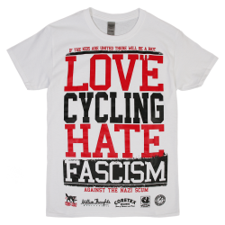 Love Cycling Hate Fascism - Logo T-Shirt white