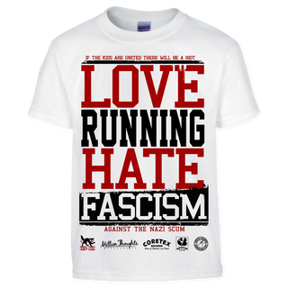 Love Running Hate Fascism - Logo T-Shirt white