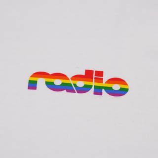 Radio Skateboards - Rainbow T-Shirt white