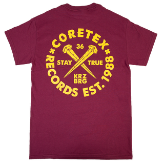 Coretex - Nails T-Shirt burgundy/yellow