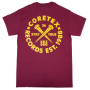 Coretex - Nails T-Shirt burgundy/yellow