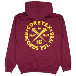 Coretex - Nails Hoodie burgundy/yellow