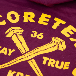 Coretex - Nails Hoodie burgundy/yellow