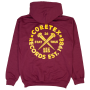 Coretex - Nails Hoodie burgundy/yellow