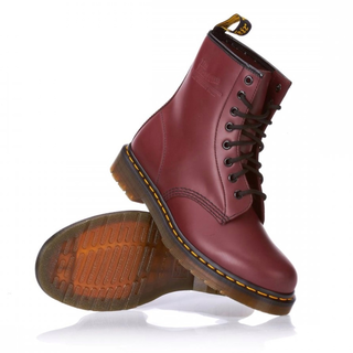 Dr. Martens - 1460 cherry red 8-eye boot (yellow stitches)