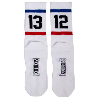 Sixblox. - 1312 Stripes Socks white EU 35-38