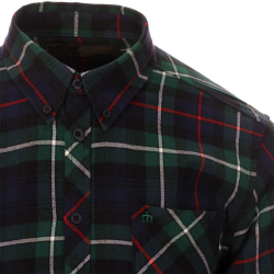 Merc - Brodick Flannel Shirt navy check