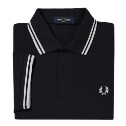 Fred Perry - Twin Tipped Polo Shirt M3600 black/white/white 350