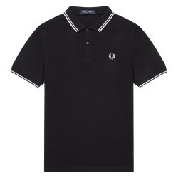 Fred Perry - Twin Tipped Polo Shirt M3600 black/white/white 350