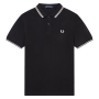 Fred Perry - Twin Tipped Polo Shirt M3600 black/white/white 350