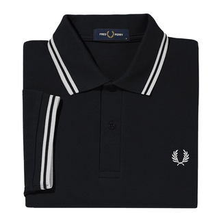 Fred Perry - Twin Tipped Polo Shirt M3600 black/white/white 350 XXL
