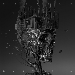 Caliban - Dystopia ltd. white black marbled LP