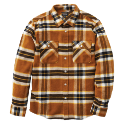 Brixton - Bowery L/S Flannel Longsleeve Shirt Medal Bronze