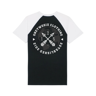One Two Six Clothing - Worldwide Raglan Shirt black/white