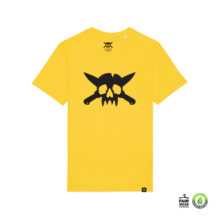 One Two Six Clothing - Skull Logo T-Shirt fizzy yellow L