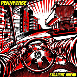 Pennywise - Straight Ahead red black galaxy LP