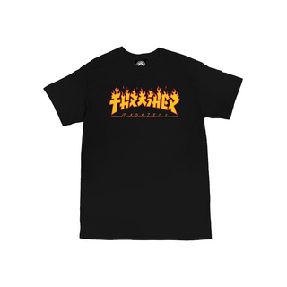 Thrasher - Godzilla Flame T-Shirt black