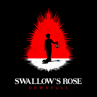 Swallows Rose - Downfall black with red marble LP