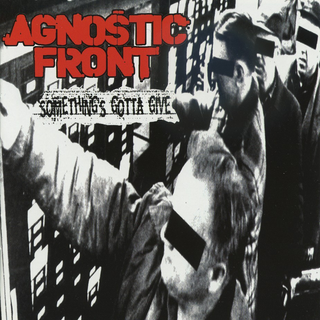 Agnostic Front - Somethings Gotta Give clear with red and silver splatter LP