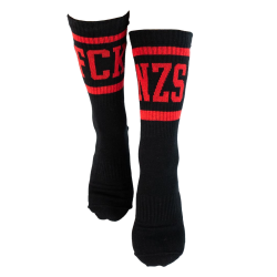 FCK NZS - Stripes Socks Black Red