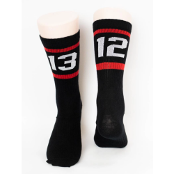 Sixblox. - 1312 Stripes Socks Black Red