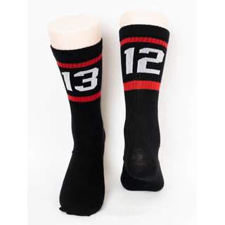 Sixblox. - 1312 Stripes Socks Black Red EU 35-38