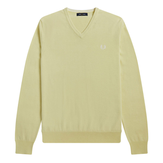 Fred Perry - Classic V Neck Jumper K9600 wax yellow B51