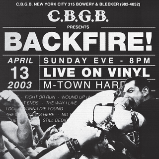 Backfire - Live At CBGBS ltd black LP