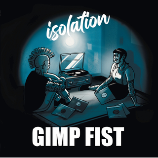 Gimp Fist - Isolation blue red swirl LP