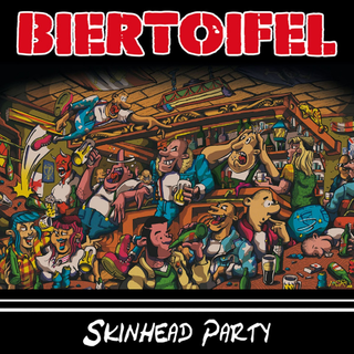 Biertoifel - Skinhead Party blue white black LP