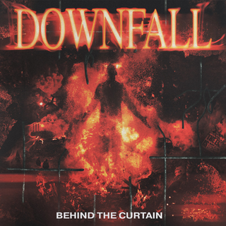 Downfall - Behind The Curtain clear orange with black splatter LP